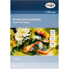 Папка для акварели,10л,А4 ГаммаСтудия,200г/м2,среднее зерно,40C03F710W