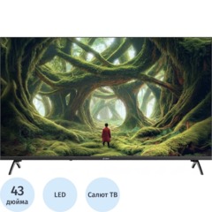 Телевизор Sber SDX-43U5500DBA, UHD, смарт (Салют ТВ)