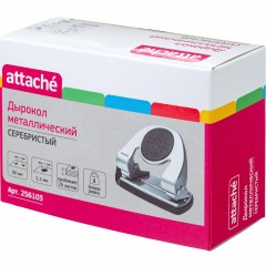 Дырокол ATTACHE 6720 до 20л., металл.,с лин.,с рез.вставкой,серебр. Дырокол ATTACHE 6720 до 20л., металл.,с лин.,с рез.вставкой,серебр. - фото 3