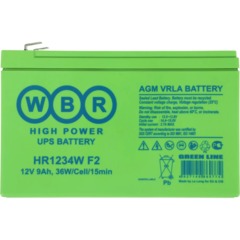 Батарея для ИБП WBR HR1234W F2 12В 9А.ч - фото 2
