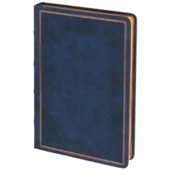 Ежедневник недатированный А5+ КОРОЛЕВСКИЙ синий, бронзовый обрез 3-824/01