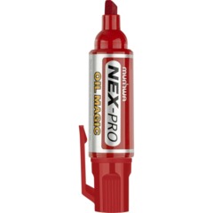 Маркер перманентный пром. MunHwa 'Nex-Pro Oil Magic' красный, скошенный,7мм - фото 6