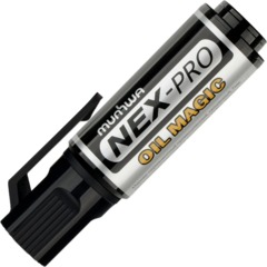 Маркер перманентный пром. MunHwa 'Nex-Pro Oil Magic' черный, скошенный,7мм - фото 4
