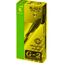Ручка гелевая автомат. PILOT BL-G2-5 резин.манжет.черная 0,3мм  Япония - фото 3
