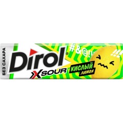 Жевательная резинка DIROL X SOUR Кислый Лимон б/сах вк лимон, 13,6гx30шт/уп - фото 2