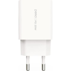 Зарядное устройство сетевое PERO TC33 USB-C, PD 3.0, 20W белый - фото 3