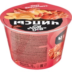 Чипсы BIGBON картофельные со вкусом Камчатский краб, чашка, 70г - фото 2