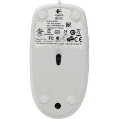Мышь компьютерная Logitech (910-003360)Optical B100 White USB OEM - фото 3