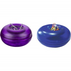 Скрепочница магнитная круглая открытая 200104, цвет ассорти - фото 2