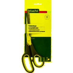 Ножницы Attache 215 мм с пласт. прорезин. руч.Attache цвет зелен/черн - фото 2