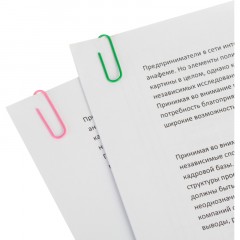 Скрепки КОМУС с полимерным покрытием, 28 мм, разноцветные,100 шт/уп - фото 15