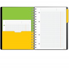 Тетрадь SMARTBOOK А5 120л. клетка,спир,микроп,разд,карм,жел-оран - фото 2