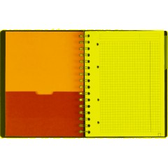 Бизнес-тетрадь SMARTBOOK А5 120л. клетка,спир,микроп,разд,карм,жел-оран - фото 6