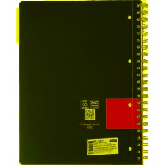 Бизнес-тетрадь SMARTBOOK А4 120л. клетка,спир,микроп,разд,карм,жел-оран - фото 12