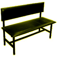 Банкетка UD_со спинкой Берта+ БМ-6 1800 карк. черн к/з-