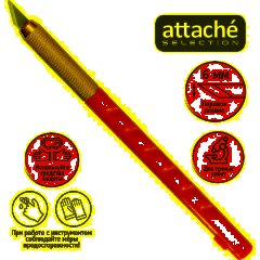 Нож канцелярский Attache Selection с перовым лезвием, цв.желтый - фото 2