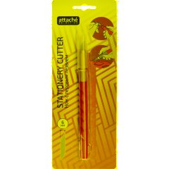 Нож канцелярский Attache Selection с перовым лезвием, цв.желтый - фото 3