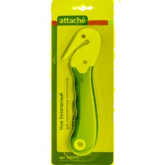 Нож канцелярский Attache для вскрытия упаковочных материалов, цв.синий - фото 3