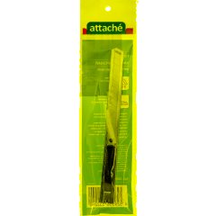 Нож канцелярский 9мм Attache металлический, фиксатор, цв.металлик - фото 3