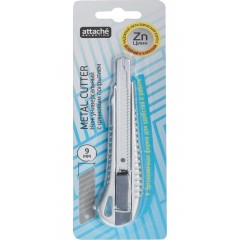 Нож универсальный Attache Selection 9 мм металлический с цинковымпокрытием Нож универсальный Attache Selection 9 мм металлический с цинковымпокрытием - фото 3