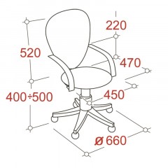 Кресло UP_EChair-203 PTW net ткань черная, сетка оранжевая, хром Кресло UP_EChair-203 PTW net ткань черная, сетка оранжевая, хром - фото 3