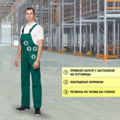 Костюм рабочий летний мужской л06-КПК зел. (р.60-62) 170-176 Костюм рабочий летний мужской л06-КПК зел. (р.60-62) 170-176 - фото 3