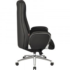 Кресло BN_Jl_Руководителя Echair-518 ML кожа черная, хром - фото 3