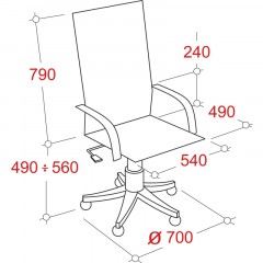 Кресло BN_Dp_Руководителя EChair-516 RT рецикл.кожа черная, Кресло BN_Dp_Руководителя EChair-516 RT рецикл.кожа черная, - фото 7