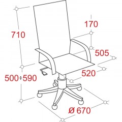 Кресло BN_Dp_Руководителя EChair-524 TPU к/з черный, хром Кресло BN_Dp_Руководителя EChair-524 TPU к/з черный, хром - фото 11