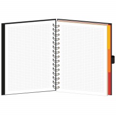 Бизнес-тетрадь Wisdom 8,А5,120л,148х205,3 разд,рез под руч,клет,рад1,0008 - фото 4