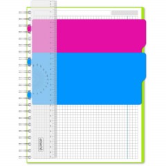 Бизнес-тетрадь А4,140 л,пласт обл, с разд,спир,ATTACHE FANTASY,салат - фото 2