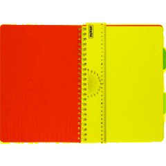 Бизнес-тетрадь А4,140 л,пласт обл, с разд,спир,ATTACHE FANTASY,салат - фото 5