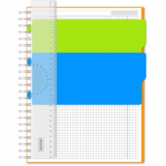 Бизнес-тетрадь А4,140 л,пласт обл, с разд,спир,ATTACHE FANTASY,оранж - фото 2