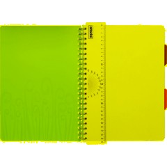 Бизнес-тетрадь А4,140 л,пласт обл, с разд,спир,ATTACHE FANTASY,голуб - фото 5