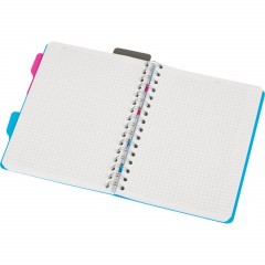 Бизнес-тетрадь А5,140 л,пласт обл, с разд,спир,ATTACHE FANTASY,голуб - фото 2