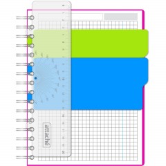 Бизнес-тетрадь А5,140 л,пласт обл, с разд,спир,ATTACHE FANTASY,розов - фото 2