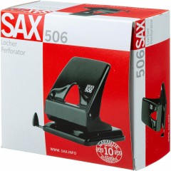 Дырокол SAX 506 до 40л., металл, с лин., черный, Австрия-Венгрия Дырокол SAX 506 до 40л., металл, с лин., черный, Австрия-Венгрия - фото 3