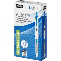 Ручка гелевая автомат. Attache Selection антибактер 0,7мм,синий,манж - фото 3