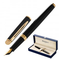 Ручка перьевая WATERMAN HEMISPHERE S0920610 черн лак с позол,чернила син Ручка перьевая WATERMAN HEMISPHERE S0920610 черн лак с позол,чернила син - фото 2