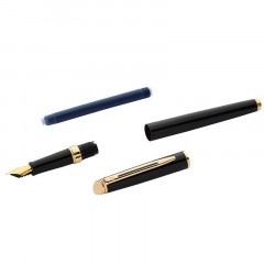 Ручка перьевая WATERMAN HEMISPHERE S0920610 черн лак с позол,чернила син Ручка перьевая WATERMAN HEMISPHERE S0920610 черн лак с позол,чернила син - фото 5