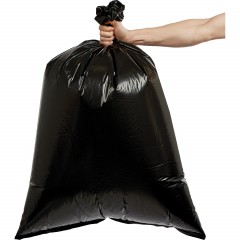 Мешки для мусора ПВД 120л 55мкм 5шт/уп черные 70x110см Luscan - фото 3