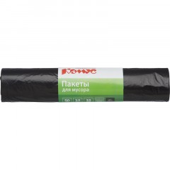 Мешки для мусора ПВД 50л 35мкм 25шт/рул черные 50х70см Комус/Luscan Мешки для мусора ПВД 50л 35мкм 25шт/рул черные 50х70см Комус/Luscan - фото 6
