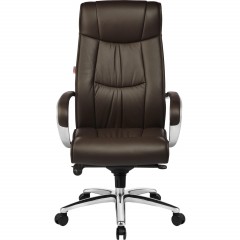 Кресло BN_Fc_Руководителя Echair-534 TL кожа коричневая, хром - фото 2