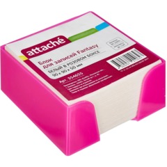 Блок для записей в подставке ATTACHE Fantasy 9х9х5 роз белый блок 80 г/92
