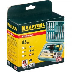 Отвертка KRAFTOOL реверсив, 43 предм (25556-H43) Отвертка KRAFTOOL реверсив, 43 предм (25556-H43) - фото 5