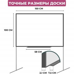 Доска магнитно-маркерная поворотная Attache Twist 100х150см ПО-15Ф - фото 2
