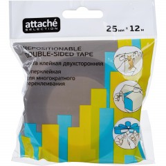 Клейкая лента канцелярская Attache Selection 2-х сторон,переклеив, 25ммХ12м Клейкая лента канцелярская Attache Selection 2-х сторон,переклеив, 25ммХ12м - фото 2