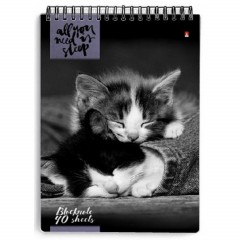 Блокнот КОШКИ А5 40л на гребне в ассорт 3-40-462 Д - фото 3