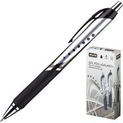 Ручка гелевая автомат. Attache selection Galaxy,черн.корп,черный,манж - фото 2