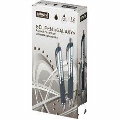 Ручка гелевая автомат. Attache selection Galaxy,черн.корп,черный,манж - фото 3